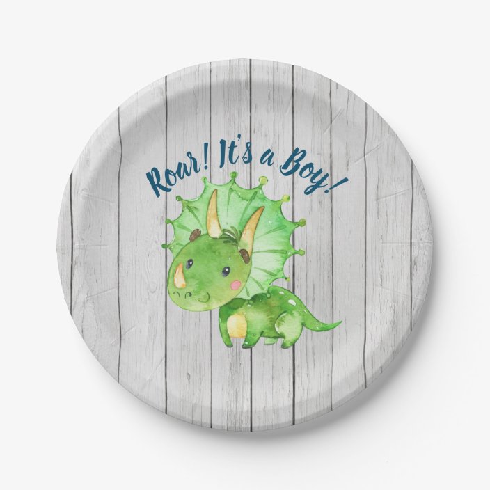 dinosaur baby shower tableware