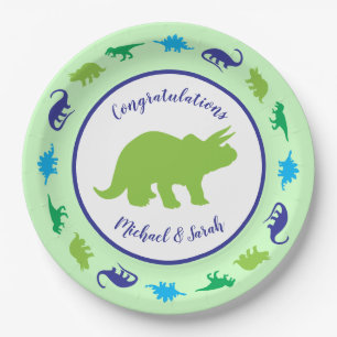 Dinosaur Baby Shower Paper Plates