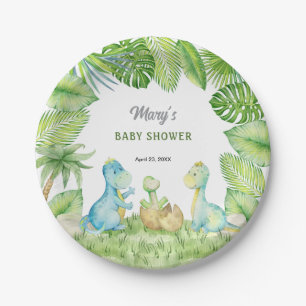 Dinosaur Baby Shower Paper Plates