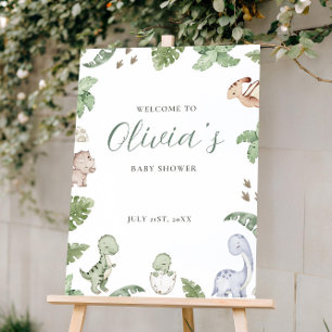 Dinosaur Baby Shower Sign Decor It's A Boy Hatchin