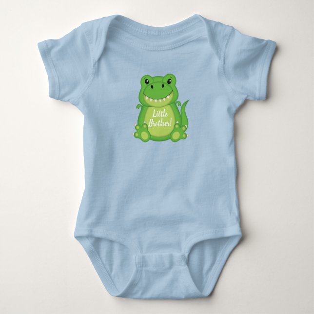 Dinosaur Baby Shower T-Rex Baby Bodysuit (Front)