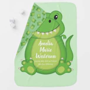 Dinosaur Baby Shower T-Rex Blanket