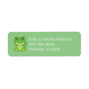 Dinosaur Baby Shower T-Rex Label
