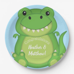 Dinosaur Baby Shower T-Rex Paper Plates