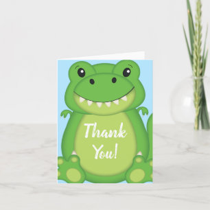 Dinosaur Baby Shower T-Rex Thank You Card