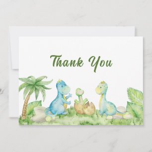 Dinosaur Baby Shower Thank You Card