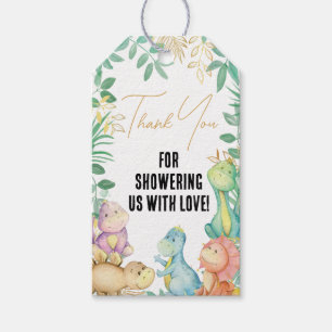 Dinosaur Baby Shower Thank You Favor Tag 