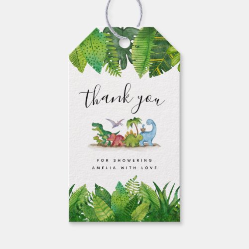 Dinosaur Baby Shower Thank You Gift Tags