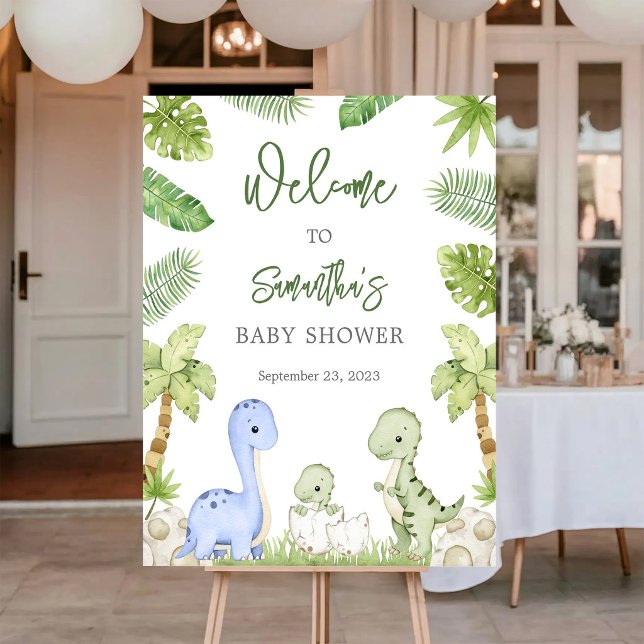 Dinosaur Baby Shower Welcome Sign (Creator Uploaded)