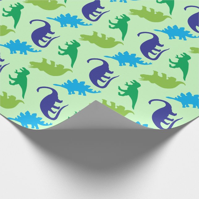 Dinosaur Baby Shower Wrapping Paper (Corner)