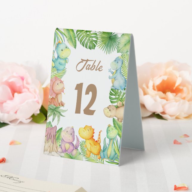 Dinosaur Baby Table Tent (In SItu (Wedding))