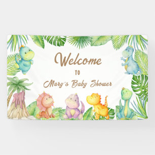 Dinosaur Baby Welcome Banner
