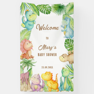 Dinosaur Baby Welcome Banner