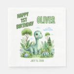 Dinosaur Baby&#39;s 1st Birthday Napkins