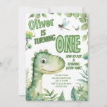 Dinosaur Baby&#39;s 1st Birthday Roaring Good Time  Invitation