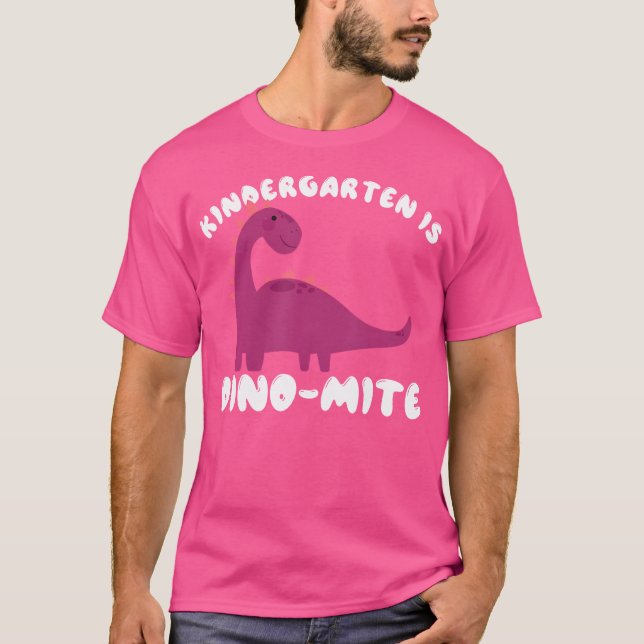 Dinosaur Back To School Shirt  Kindergarten Is Din (Front)