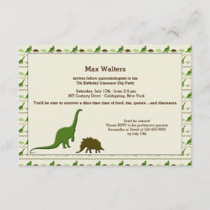 Dinosaur Background Invitation
