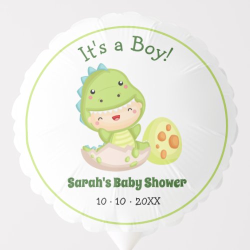 Dinosaur Balloon Boy Baby Shower  1st Birthday