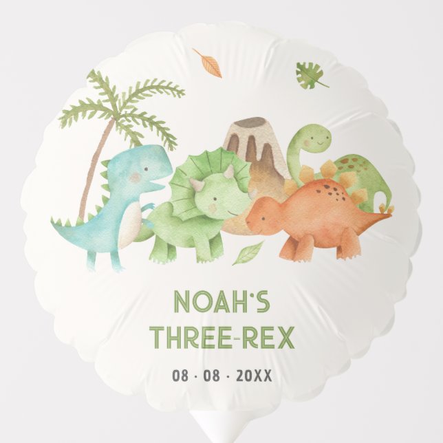 Dinosaur Balloons - Kids Boy Birthday Party Decor (Front)