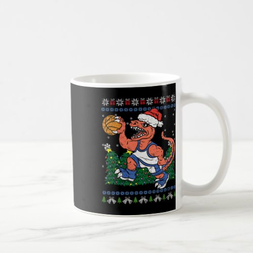 Dinosaur Basketball Player Christmas Pajama X_mas  Coffee Mug