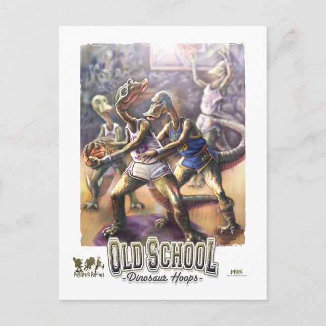 Dinosaur Basketball Postcard (Front)