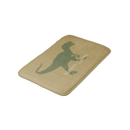 Dinosaur Bath Mat T_Rex Silhouette Camo Dino