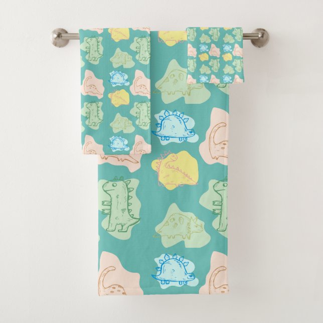 DINOSAUR BATH TOWEL SET (Insitu)