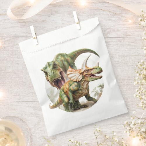 Dinosaur battle design favor bag