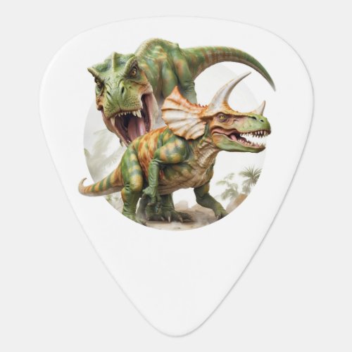 Dinosaur battle design guitar pick