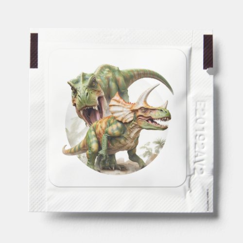 Dinosaur battle design hand sanitizer packet