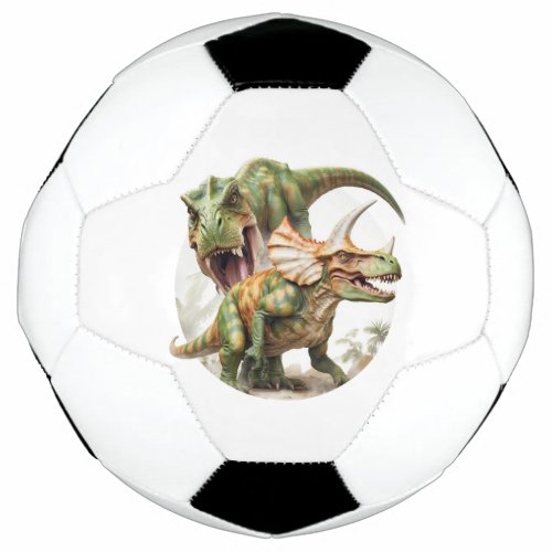 Dinosaur battle design soccer ball