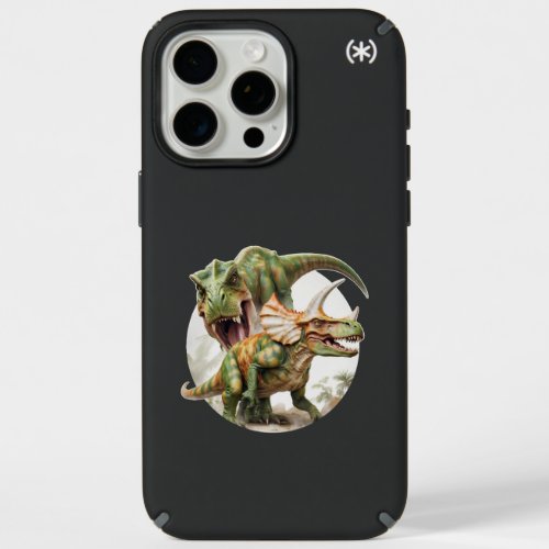 Dinosaur battle design iPhone 15 pro max case