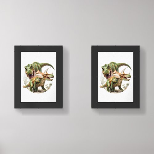 Dinosaur battle design wall art sets