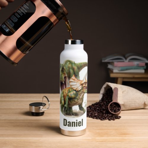 Dinosaur battle design water bottle