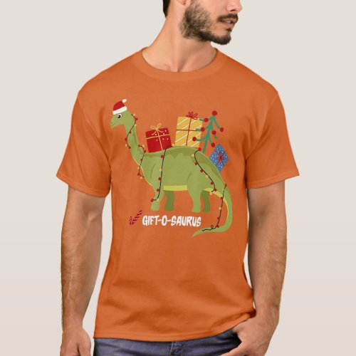Dinosaur bearing Christmas Gifts Family Brontosaur T_Shirt