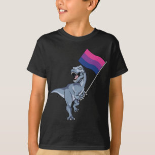 Dinosaur Bi Pride LGBT Nonbinary Gay Lesbian T-Shirt