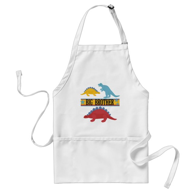 Dinosaur Big Brother Adult Apron (Front)