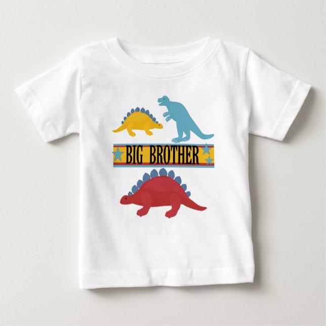 Dinosaur Big Brother Baby T-Shirt (Front)