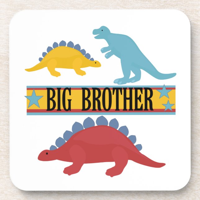 Dinosaur Big Brother Beverage Coaster (Front)