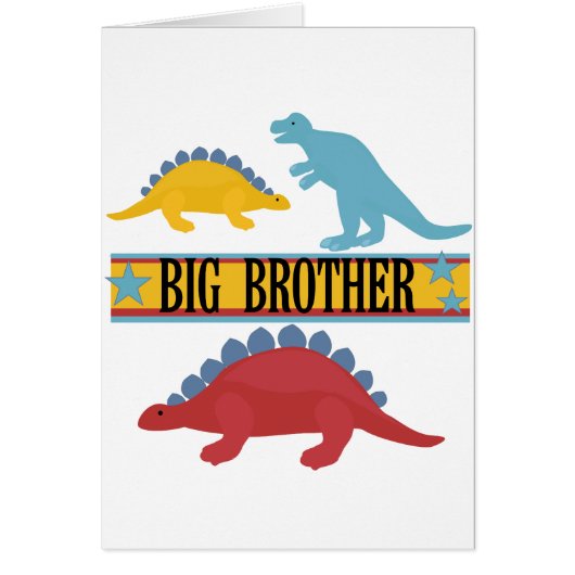 Dinosaur Big Brother Cards (Front)