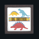 Dinosaur Big Brother Jewelry Box<br><div class="desc">The big brother who loves dinosaurs will love these Dinosaur Big Brother T-shirts,  mugs,  bags,  buttons,  cards,  stickers,  and other big brother apparel and gift items.</div>