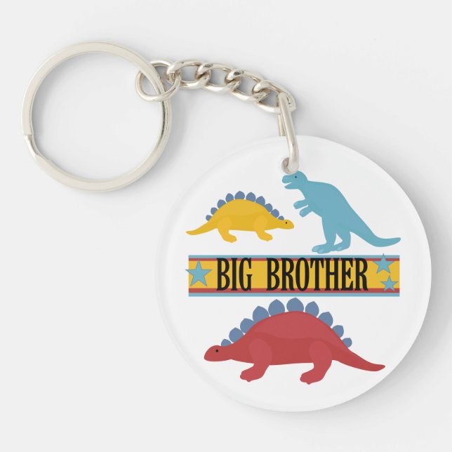 Dinosaur Big Brother Keychain (Front)