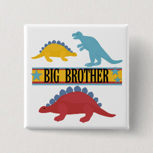 Dinosaur Big Brother Pinback Button