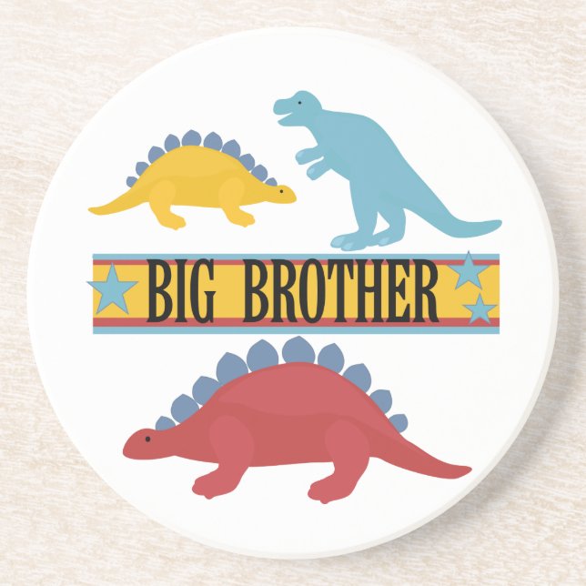 Dinosaur Big Brother Sandstone Coaster (Front)
