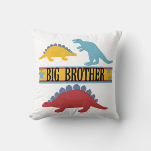 Dinosaur Big Brother Throw Pillow