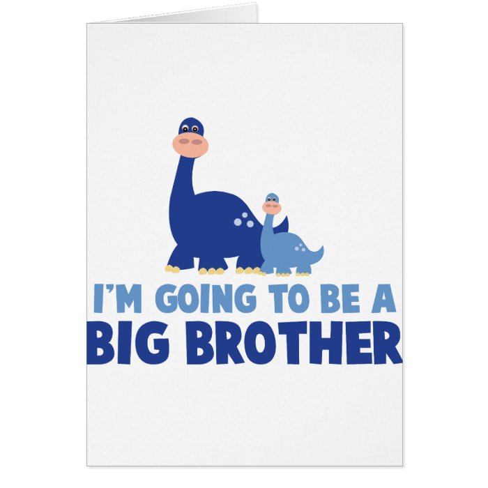 dinosaur big brother to be NEW blue Cards