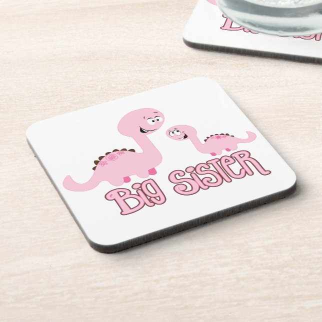 Dinosaur Big Sister Beverage Coaster (Left Side)