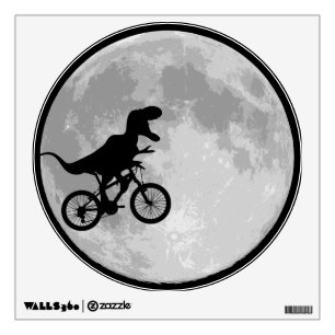 Dinosaur Bike & Moon Wall Sticker