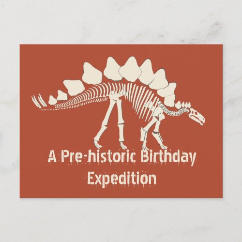 Dinosaur Birthday Adventure Invitation Postcard