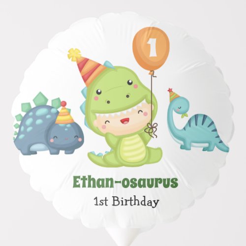 Dinosaur Birthday Balloons Boy Baby Shower Cute